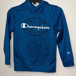 Champion Kids Blue Logo Hoodie